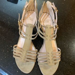 Stuart weitzman bone strapped sandals like new